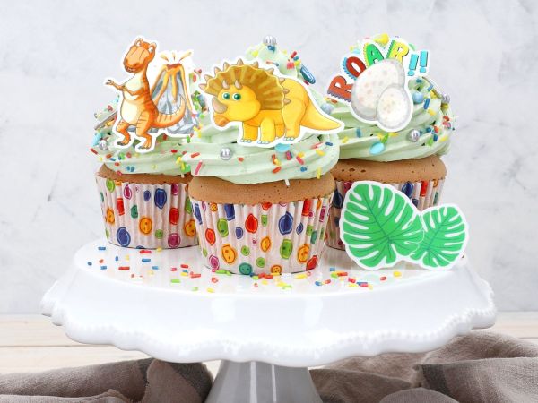 Cake-Masters Wafer Paper Dinos 16 Stück ausgestanzt