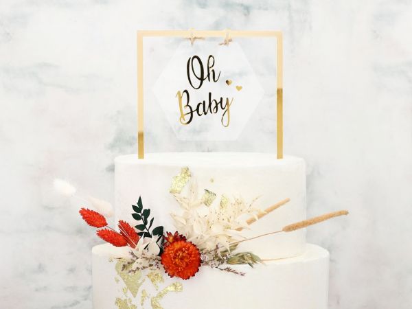 Cake-Masters Cake Topper Oh Baby gold