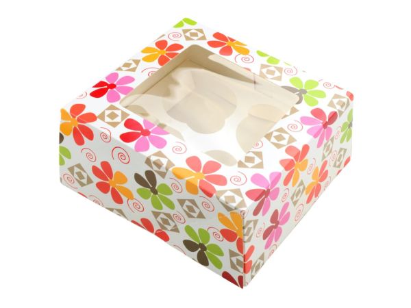 Cupcake box flowers set of 2