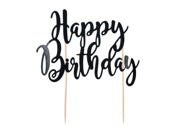 Cake-Masters Cake Topper Happy Birthday schwarz