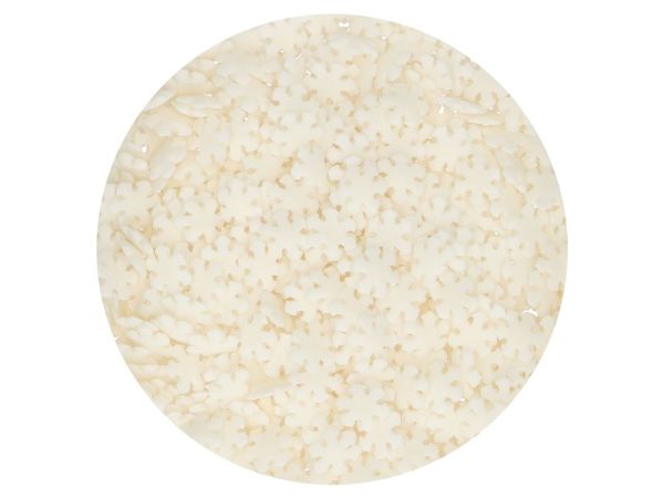 FunCakes Glitter Snow Flakes White 50g