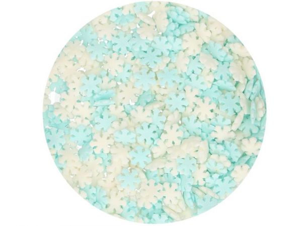 FunCakes Snowflakes White-Blue 50g