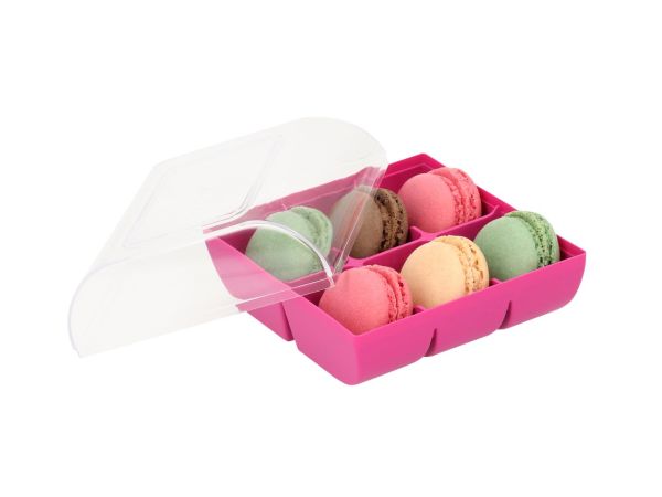 Macaron-Schalen 12 Stück bunt in 6er Verpackung fuchsia