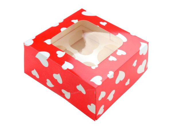 Cupcake box hearts set of 2