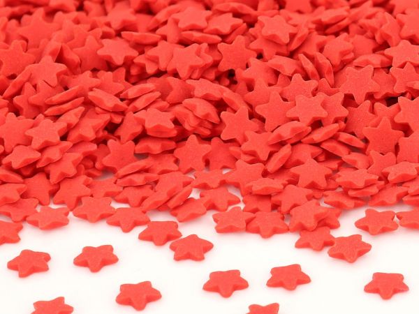 CM Basics Streudekor Sterne rot 80g