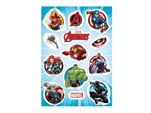 Muffin Topper Marvel Anvengers Wafer Paper 12 pieces