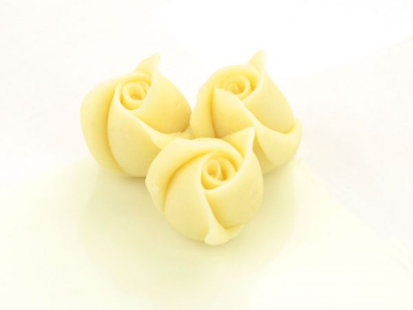 Cake-Masters Marzipan-Rosen klein weiß 4 Stück