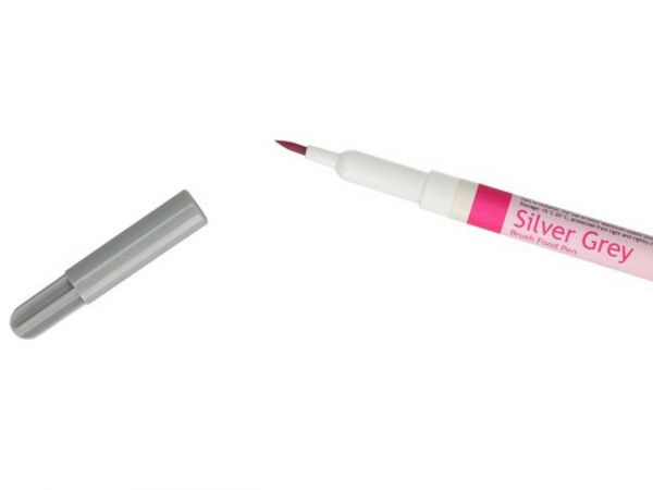 FunCakes Edible FunColours Brush Food Pen Silver Grey