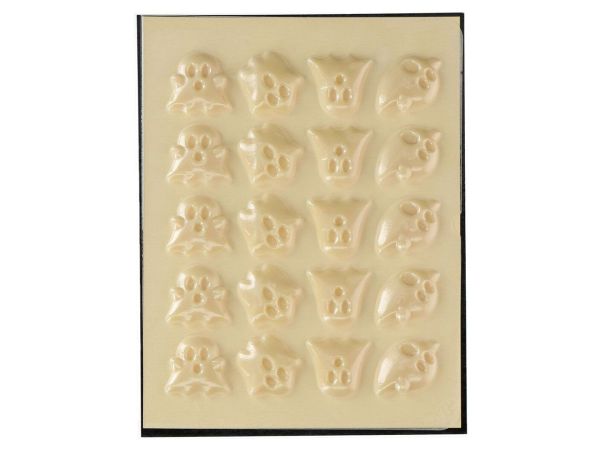 Funcakes White Ghosts Chocolate Decorations, 20 Pieces