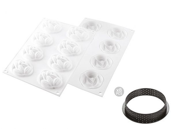 Silikomart Silikonform Kit Tarte Ring Cocoa 70mm