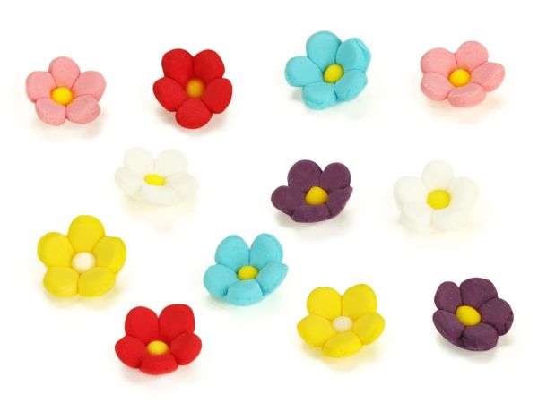 Cake-Masters Flowers 13mm multicoloured sugar 36 pieces