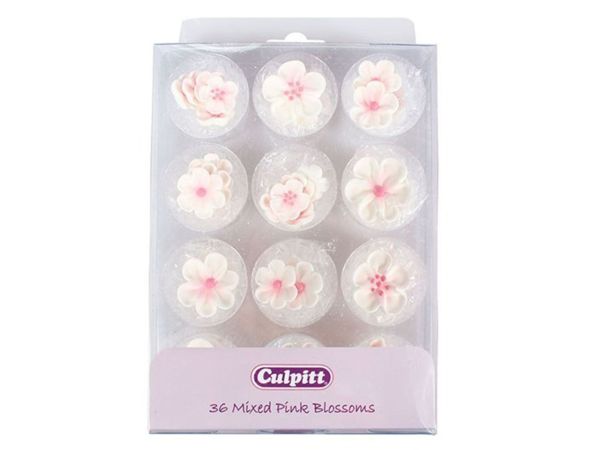Culpitt sugar decoration flowers pink 36 pieces