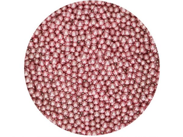 FunCakes Sugarpearls Metallic Pink 80g