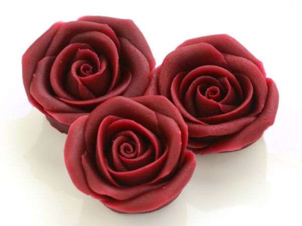 Cake-Masters Marzipan roses big bordeaux 2 pieces