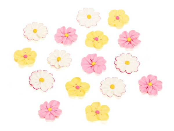 Cake-Masters Sugar Flowers Rose Yellow White 16pcs.