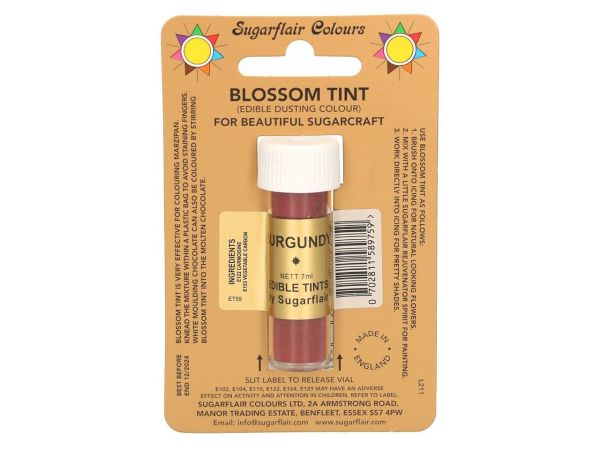 Sugarflair Dusting Colour Burgundy 7ml