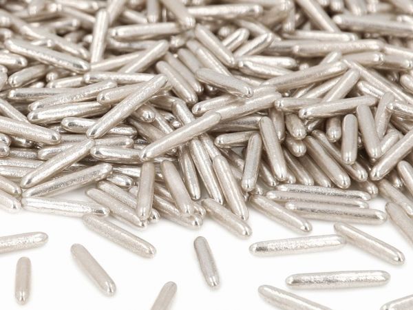 Cake-Masters Sprinkle decoration sugar rods silver XL 80g