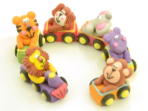 Cake-Masters Tiere im Zug Zucker 6er Set