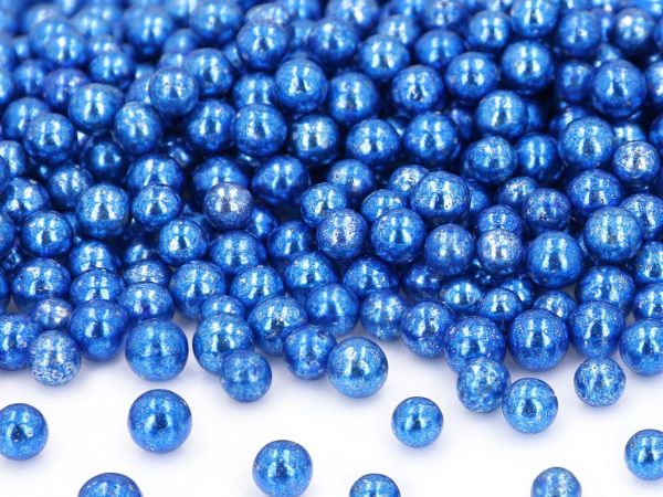 CM Basics Soft sugar pearls metallic blue 7mm 60g
