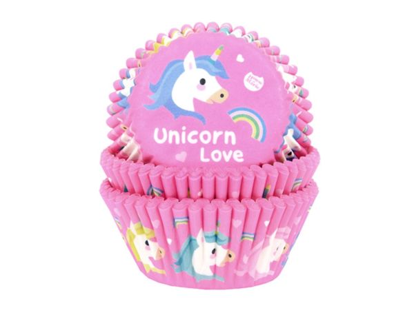 House of Marie muffin cups unicorn 50 pieces