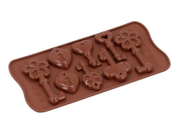 Silikomart Silikon-Pralinenform Schokoladen-Schlüssel