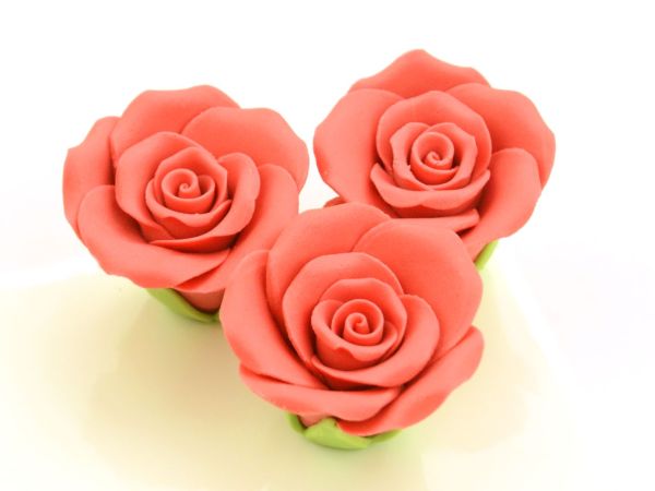 Cake-Masters Roses 35mm red sugar 3 pieces