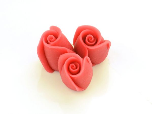 Cake-Masters Marzipan-Rosen klein rot 4 Stück