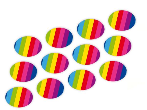 CM Basics Cupcake Buttons Regenbogen 12 Stück