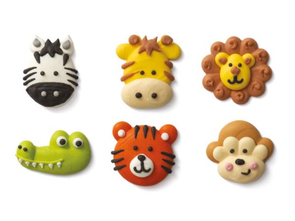 Decora sugar decorations zoo animals 6 pieces