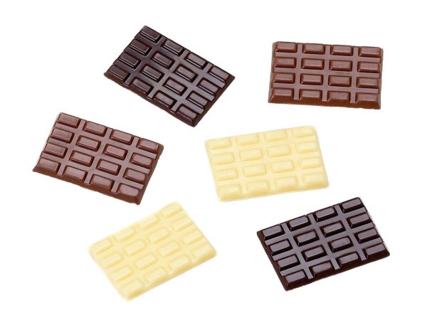 Cake-Masters Mini-Schokoladentafeln Zartbitter, Vollmilch, Weiß 230 Stück
