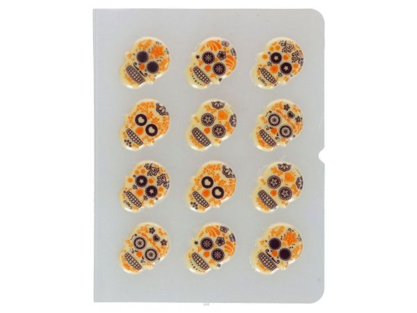 Funcakes Day of the Dead Chocolate Decorations, 12-Pack