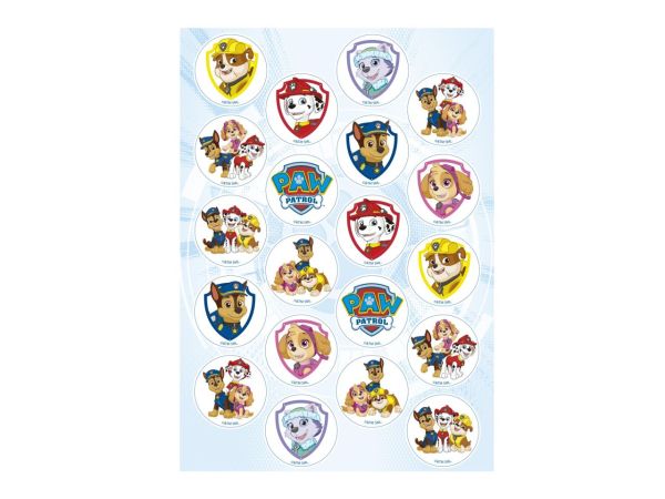 Muffin Topper Paw Patrol 3.4cm 20 pieces