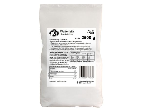 RUF Waffle Mix Basic Mix 2,5kg