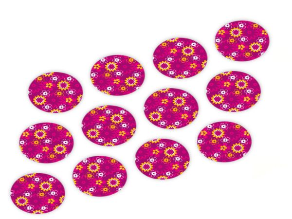 CM Basics Cupcake Buttons Blumen pink 12 Stück