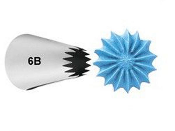 Wilton Decorating Tip No. 6B Open Star Carded