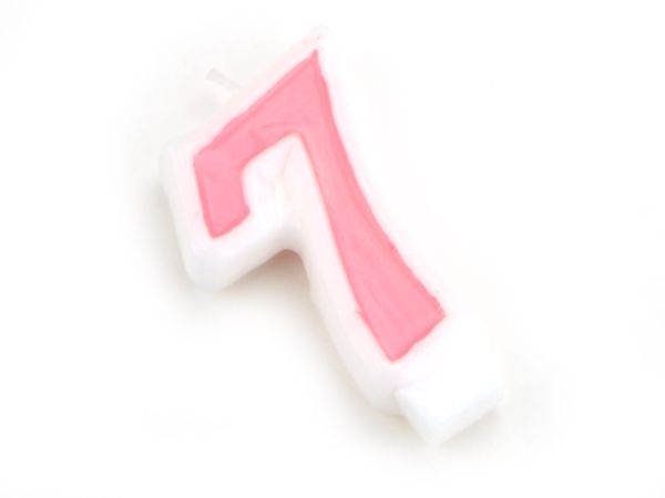 Pati-Versand Zahlenkerze rosa 7