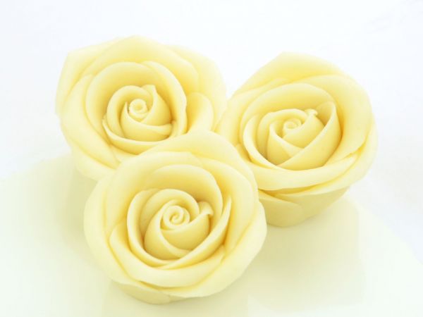 Cake-Masters Marzipan-Rosen groß weiß 2 Stück