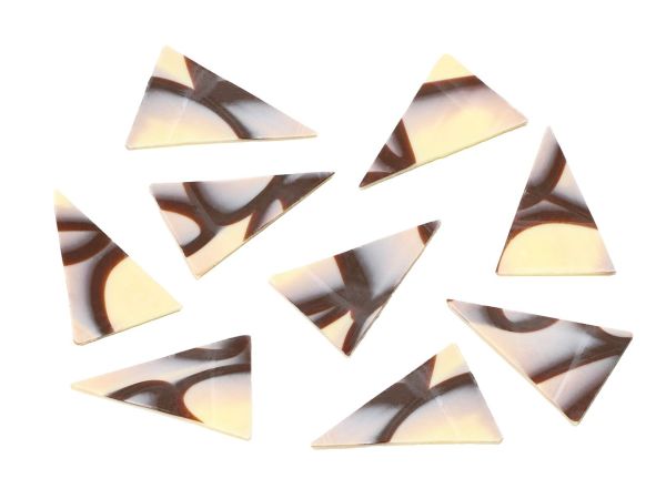 Cake-Masters Schokoladendekor Diabolo Triangle Zartbitter-Weiß 290 Stück