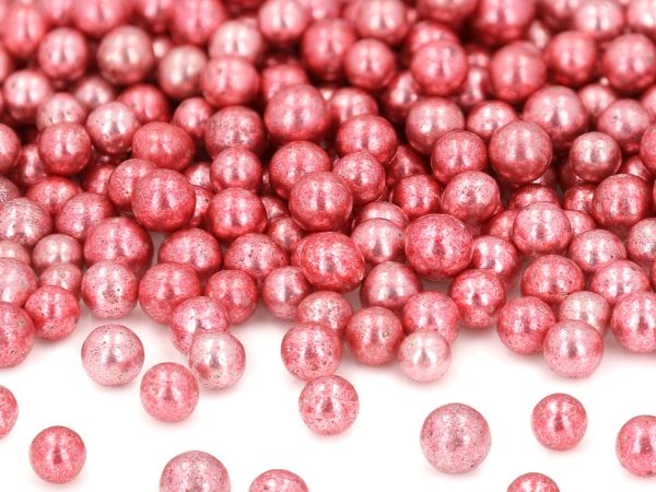 CM Basics Soft sugar pearls metallic pink 7mm 60g