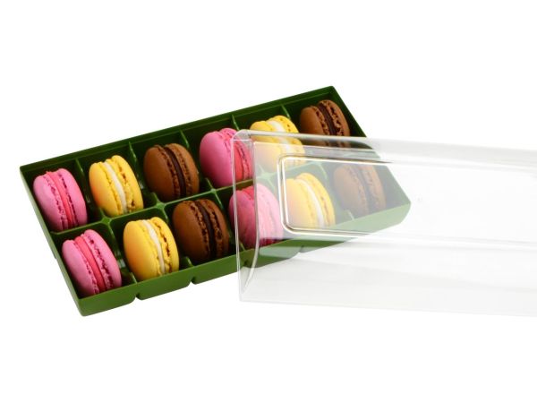 Silikomart Macaron packaging green for 12 Macarons GREENLINE