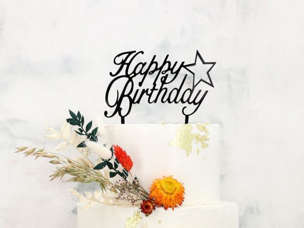 Cake-Masters Cake Topper Happy Birthday