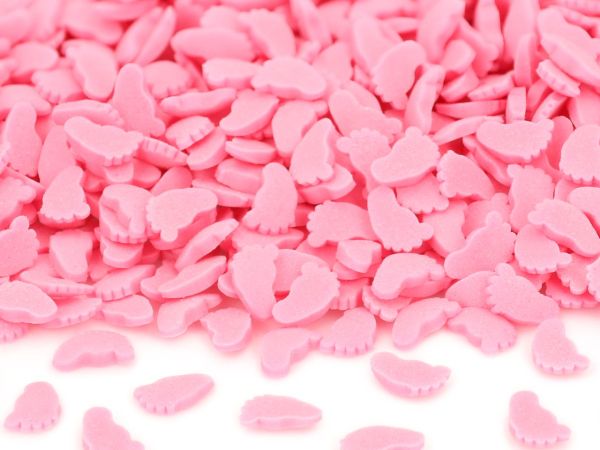 CM Basics Streudekor Füßchen rosa 80g