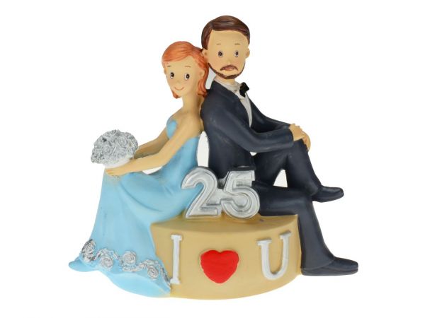 Cake-Masters Cake Topper Silver Wedding Anniversary