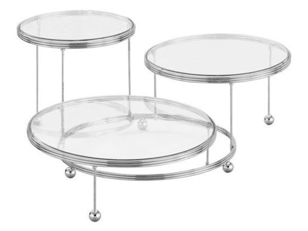 Wilton Cake stand 3 tier with crystal-clear plates