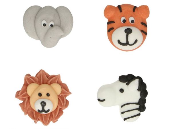 FunCakes Sugar Decorations Safari Animals 12PCS: