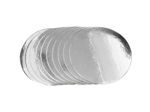 Cake-Masters Silver plate 15cm silver shiny 10 pieces
