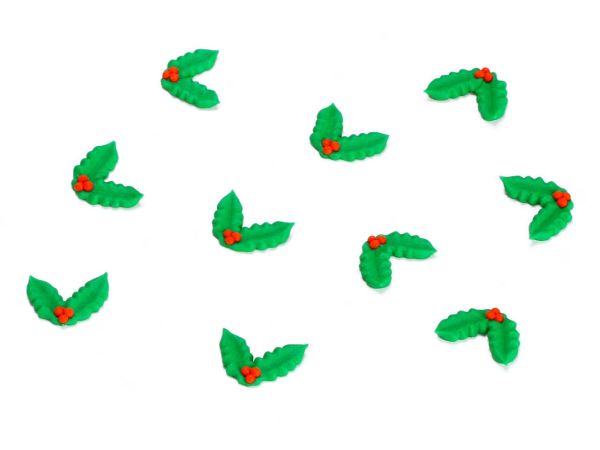 Cake-Masters Sugar Decoration Holly Leaves 16pcs.