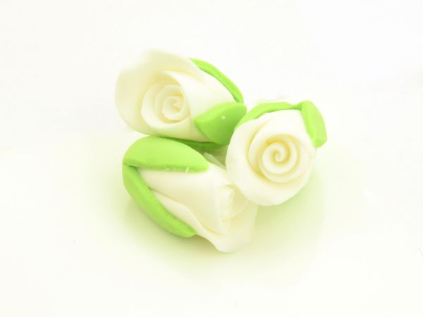 Cake-Masters Rosebuds white sugar 3 pieces